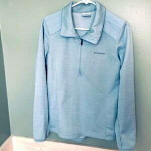 COLUMBIA pullover 1/4 zip aqua mist size medium